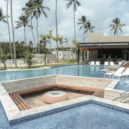 Nova piscina do resort